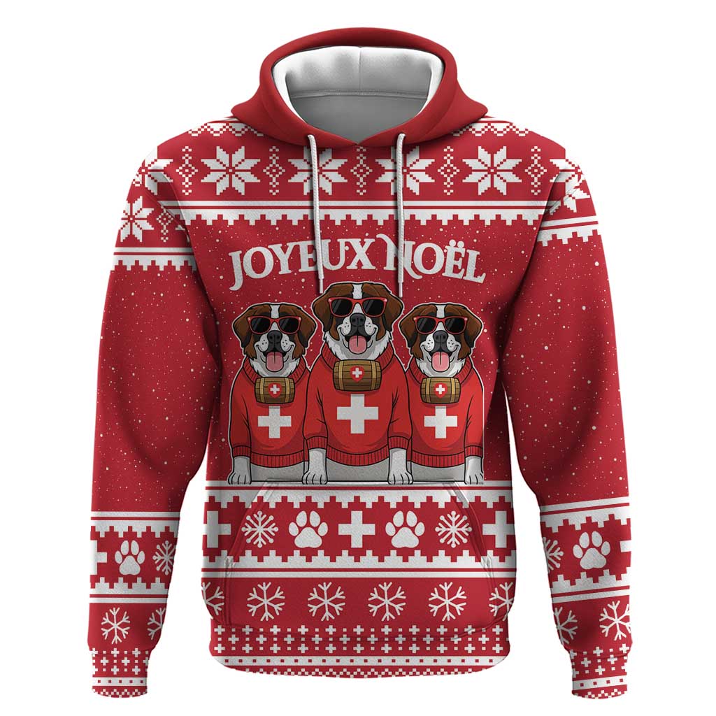 Saint Bernard Dog Switzerland Christmas Hoodie - Wonder Print Shop