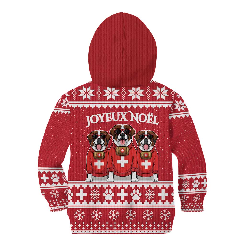 Saint Bernard Dog Switzerland Christmas Kid Hoodie - Wonder Print Shop