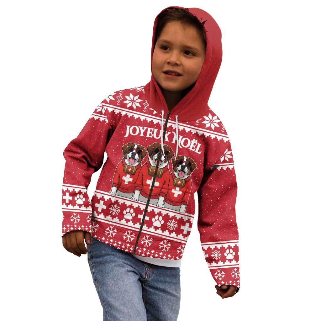 Saint Bernard Dog Switzerland Christmas Kid Hoodie - Wonder Print Shop
