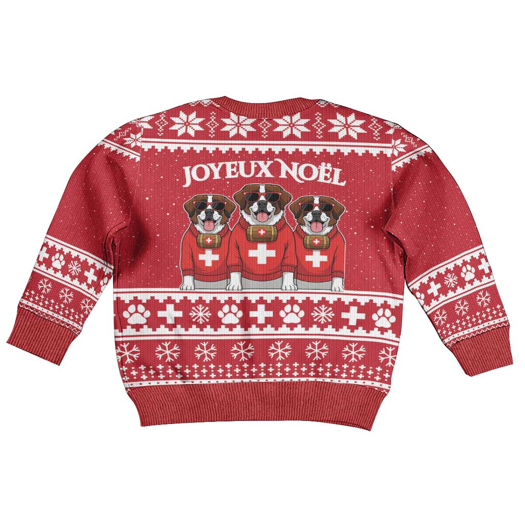 Saint Bernard Dog Switzerland Christmas Kid Ugly Christmas Sweater - Wonder Print Shop