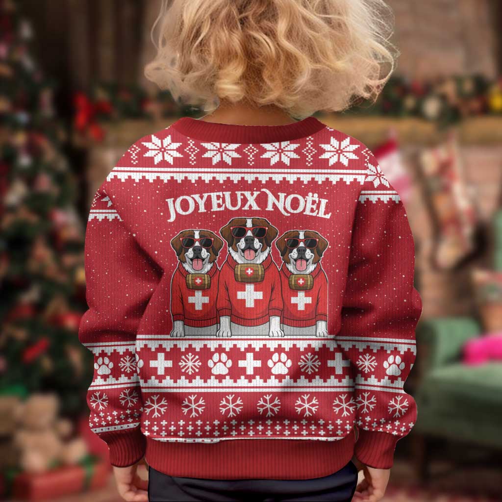 Saint Bernard Dog Switzerland Christmas Kid Ugly Christmas Sweater - Wonder Print Shop
