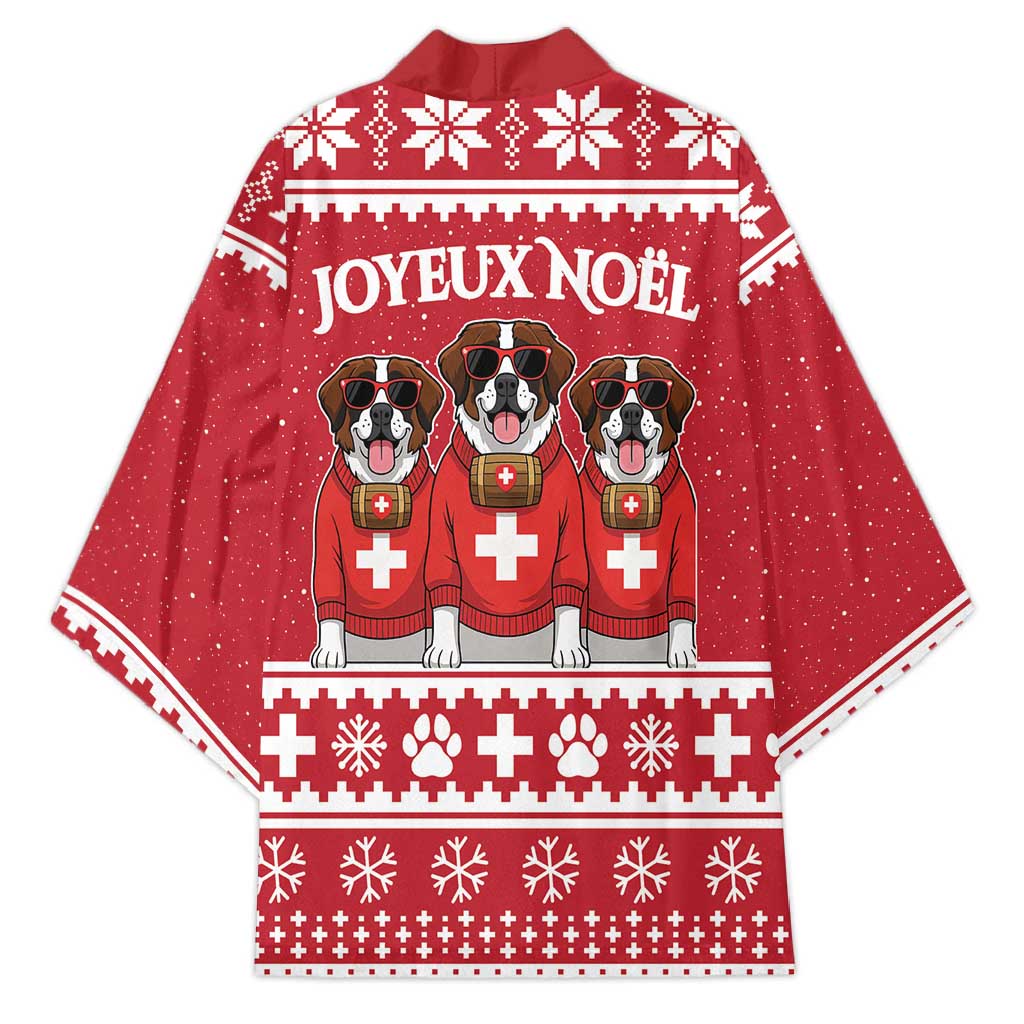 Saint Bernard Dog Switzerland Christmas Kimono - Wonder Print Shop