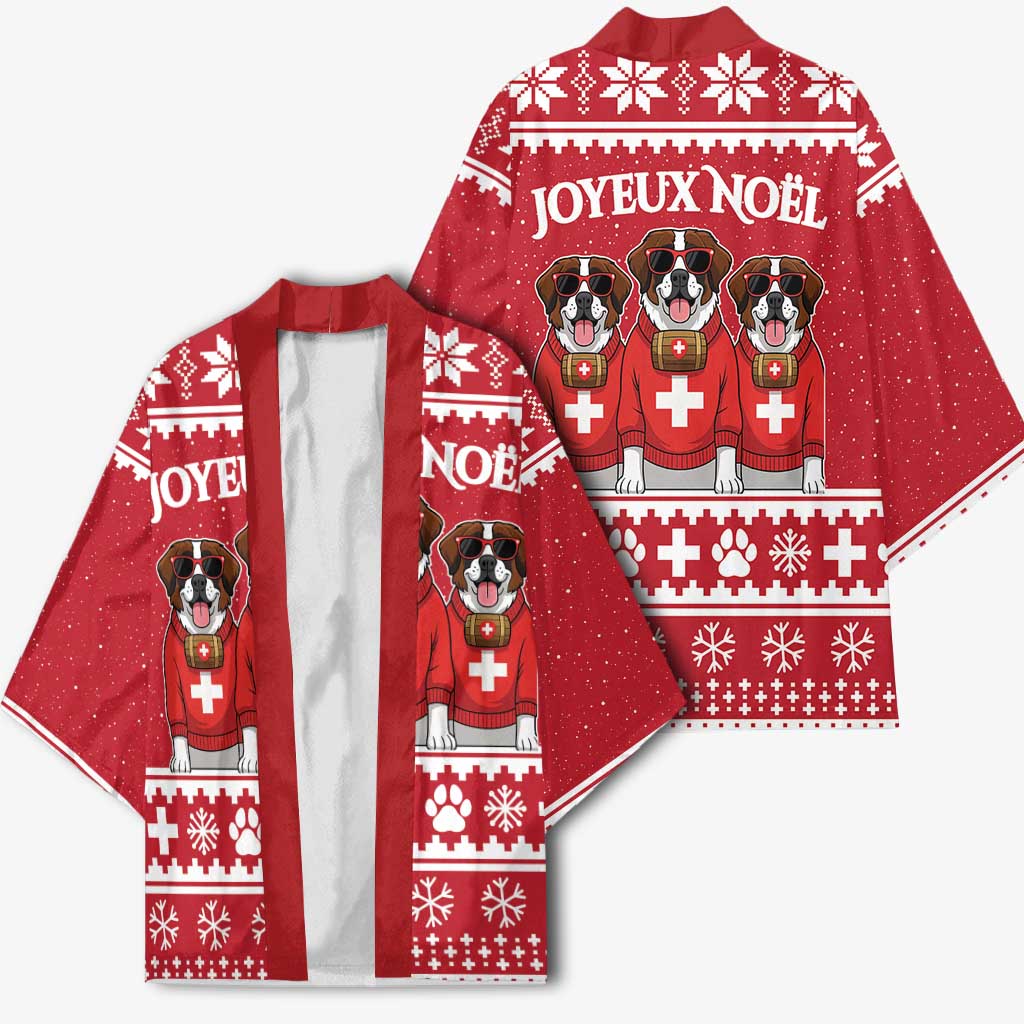 Saint Bernard Dog Switzerland Christmas Kimono - Wonder Print Shop