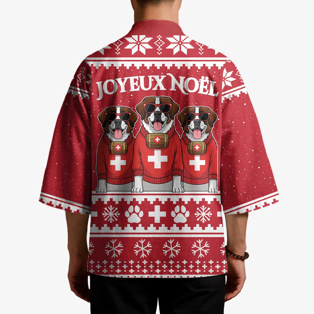 Saint Bernard Dog Switzerland Christmas Kimono - Wonder Print Shop