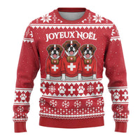 Saint Bernard Dog Switzerland Christmas Ugly Christmas Sweater - Wonder Print Shop