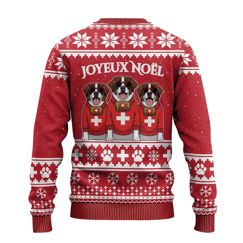 Saint Bernard Dog Switzerland Christmas Ugly Christmas Sweater - Wonder Print Shop