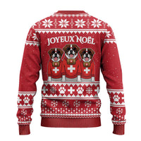 Saint Bernard Dog Switzerland Christmas Ugly Christmas Sweater - Wonder Print Shop