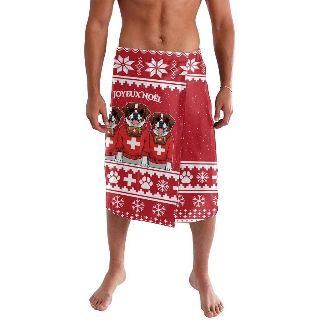 Saint Bernard Dog Switzerland Christmas Lavalava - Wonder Print Shop