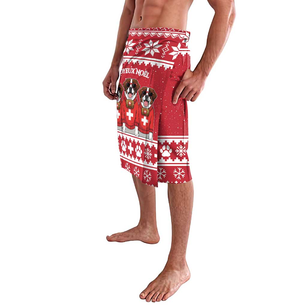 Saint Bernard Dog Switzerland Christmas Lavalava - Wonder Print Shop