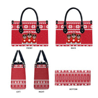 Saint Bernard Dog Switzerland Christmas Leather Bag - Wonder Print Shop