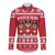 Saint Bernard Dog Switzerland Christmas Long Sleeve Button Shirt - Wonder Print Shop