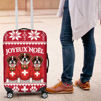 Saint Bernard Dog Switzerland Christmas Luggage Cover - Wonder Print Shop