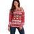 Saint Bernard Dog Switzerland Christmas Off Shoulder Sweater - Wonder Print Shop