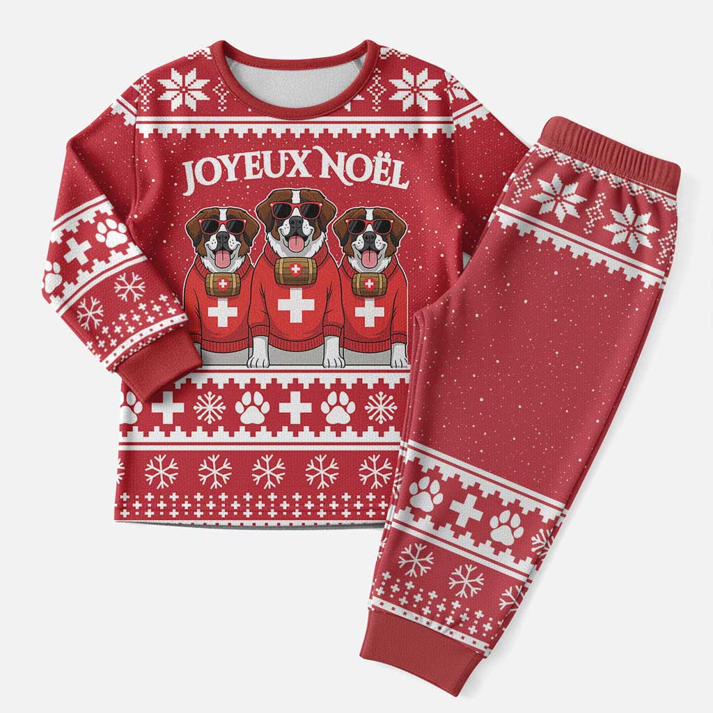 Saint Bernard Dog Switzerland Christmas Pajama Set - Wonder Print Shop