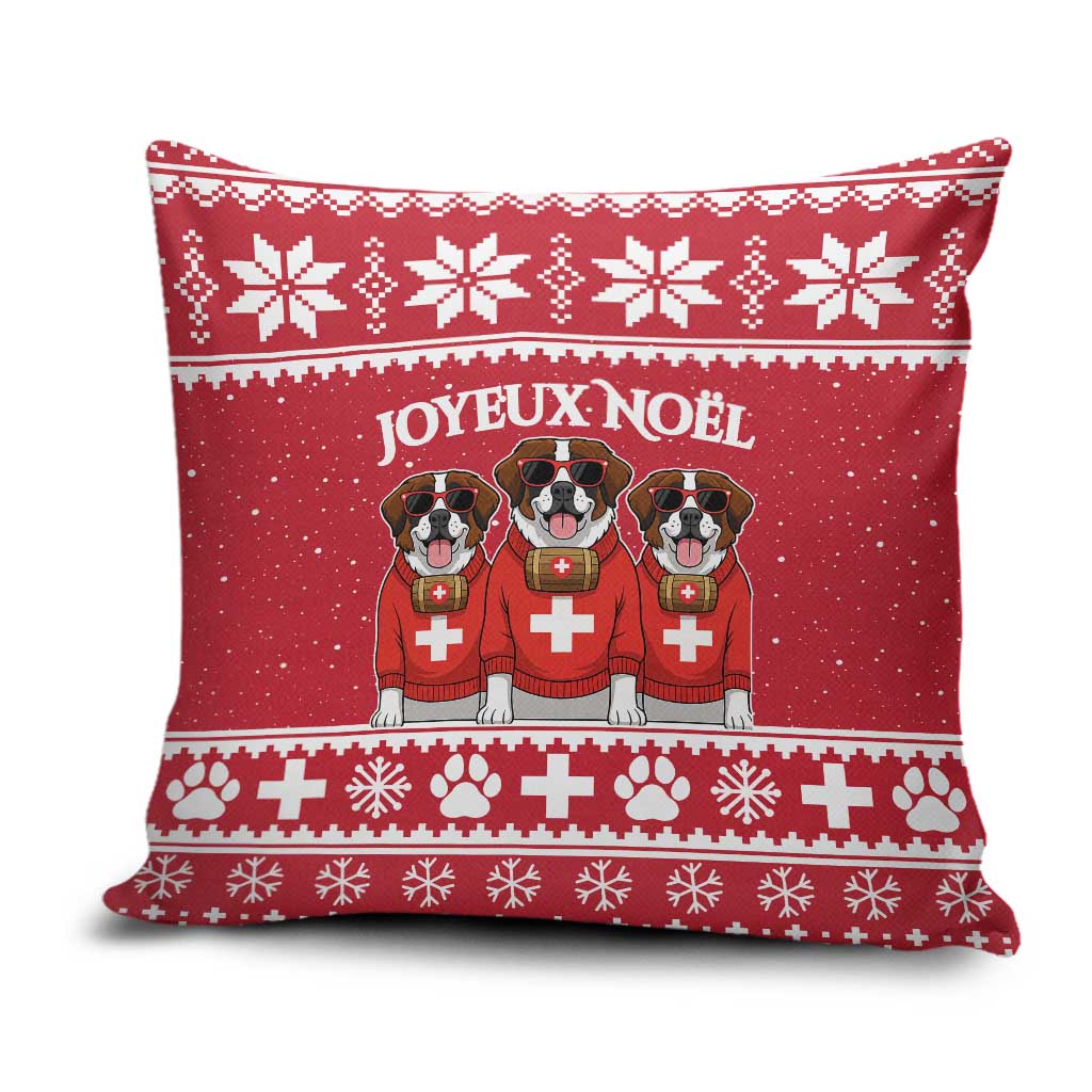 Saint Bernard Dog Switzerland Christmas Pillow Cover - Wonder Print Shop