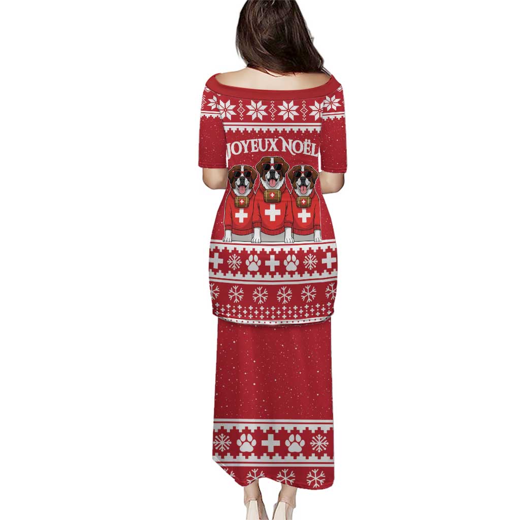 Saint Bernard Dog Switzerland Christmas Puletasi - Wonder Print Shop