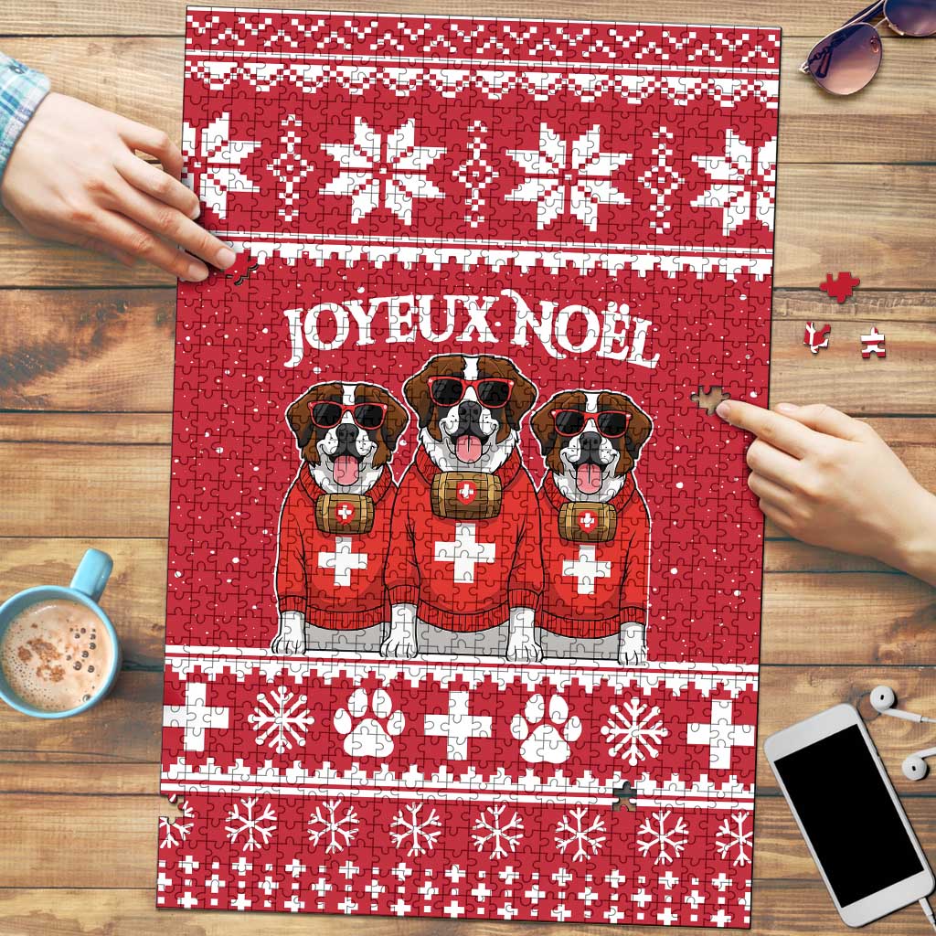 Saint Bernard Dog Switzerland Christmas Puzzle - Wonder Print Shop