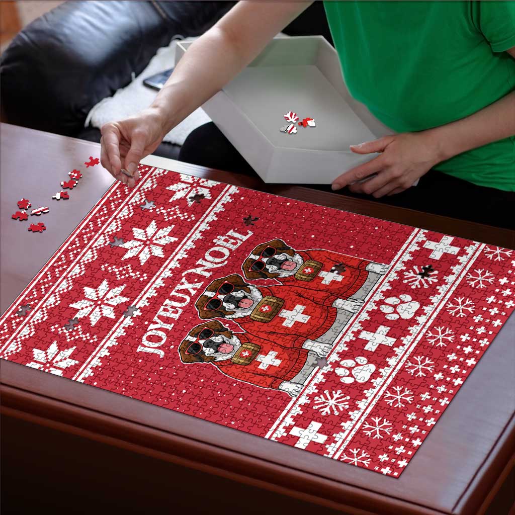 Saint Bernard Dog Switzerland Christmas Puzzle - Wonder Print Shop