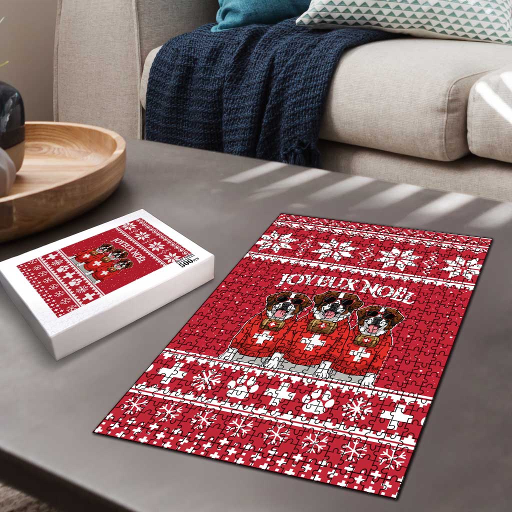 Saint Bernard Dog Switzerland Christmas Puzzle - Wonder Print Shop