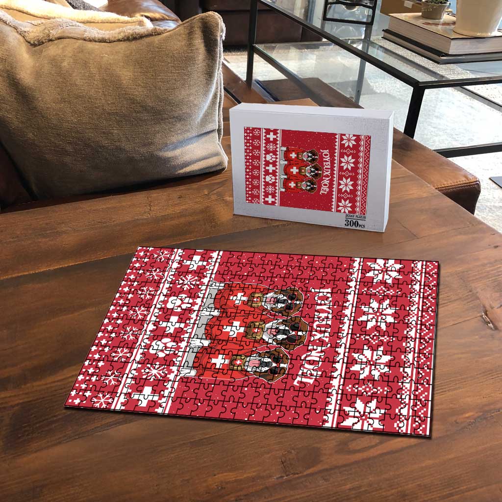 Saint Bernard Dog Switzerland Christmas Puzzle - Wonder Print Shop