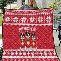 Saint Bernard Dog Switzerland Christmas Quilt - Wonder Print Shop