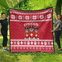 Saint Bernard Dog Switzerland Christmas Quilt - Wonder Print Shop