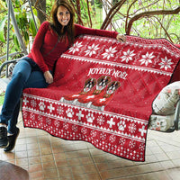 Saint Bernard Dog Switzerland Christmas Quilt - Wonder Print Shop