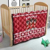 Saint Bernard Dog Switzerland Christmas Quilt - Wonder Print Shop