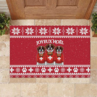 Saint Bernard Dog Switzerland Christmas Rubber Doormat - Wonder Print Shop