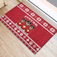 Saint Bernard Dog Switzerland Christmas Rubber Doormat - Wonder Print Shop