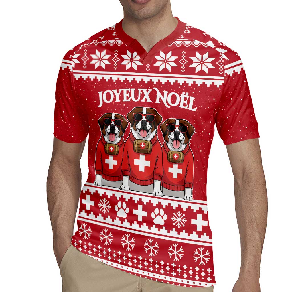 Saint Bernard Dog Switzerland Christmas Rugby Jersey - Wonder Print Shop