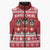Saint Bernard Dog Switzerland Christmas Sleeveless Puffer Jacket - Wonder Print Shop