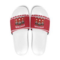 Saint Bernard Dog Switzerland Christmas Slide Sandals - Wonder Print Shop