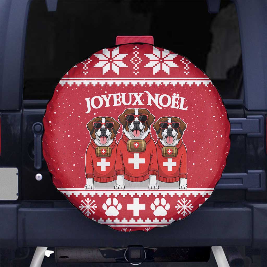 Saint Bernard Dog Switzerland Christmas Spare Tire Cover - Wonder Print Shop