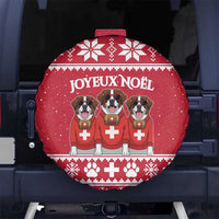 Saint Bernard Dog Switzerland Christmas Spare Tire Cover - Wonder Print Shop