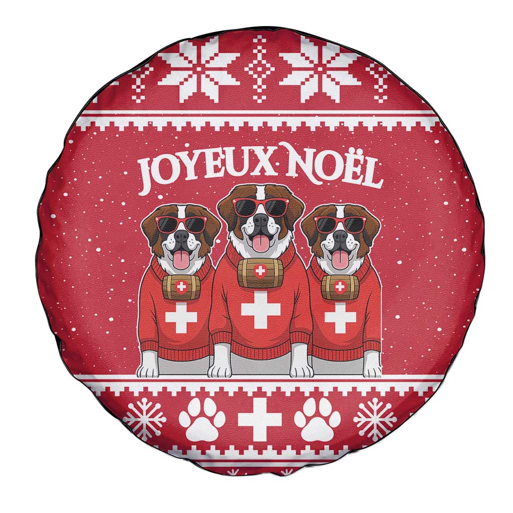 Saint Bernard Dog Switzerland Christmas Spare Tire Cover - Wonder Print Shop
