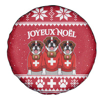 Saint Bernard Dog Switzerland Christmas Spare Tire Cover - Wonder Print Shop
