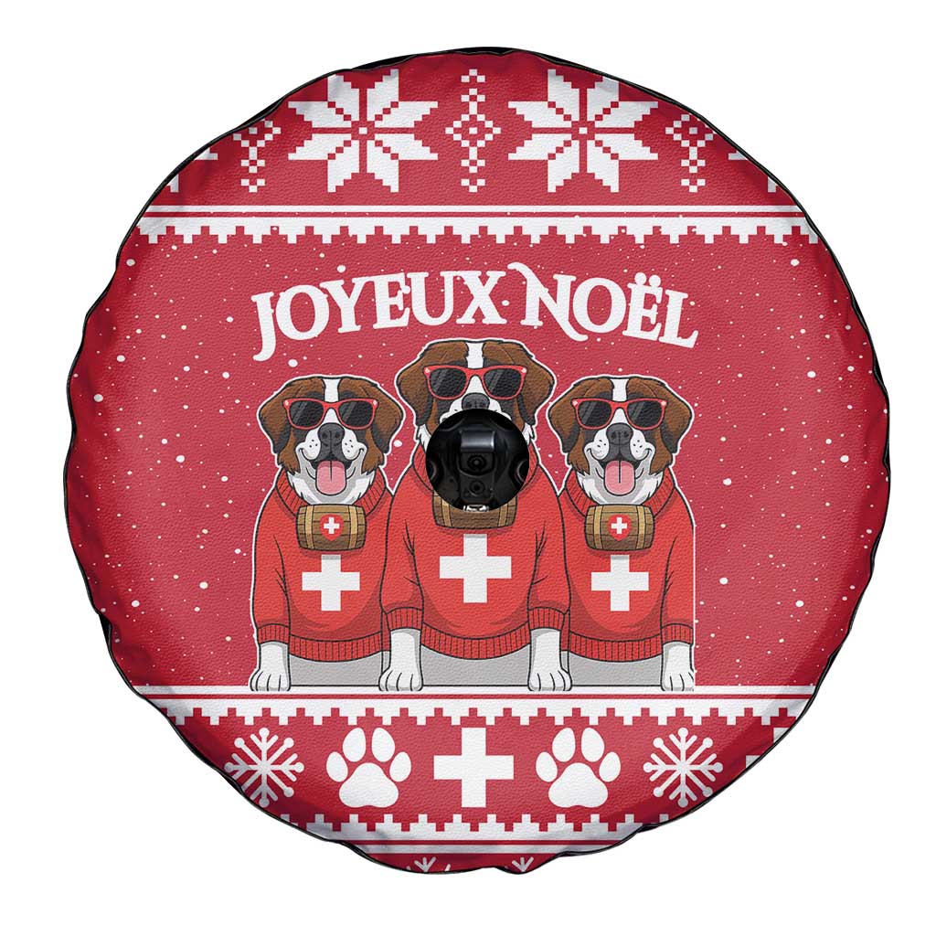 Saint Bernard Dog Switzerland Christmas Spare Tire Cover - Wonder Print Shop