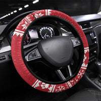 Saint Bernard Dog Switzerland Christmas Steering Wheel Cover - Wonder Print Shop