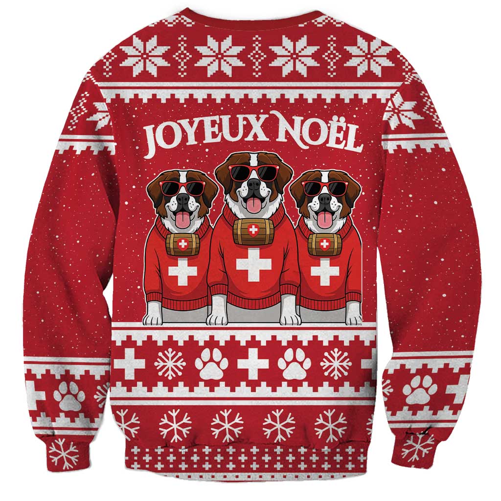 Saint Bernard Dog Switzerland Christmas Sweatshirt - Wonder Print Shop