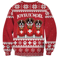 Saint Bernard Dog Switzerland Christmas Sweatshirt - Wonder Print Shop