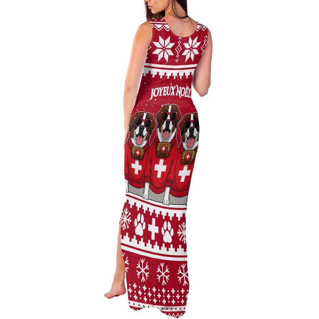 Saint Bernard Dog Switzerland Christmas Tank Maxi Dress - Wonder Print Shop