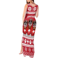 Saint Bernard Dog Switzerland Christmas Tank Maxi Dress - Wonder Print Shop