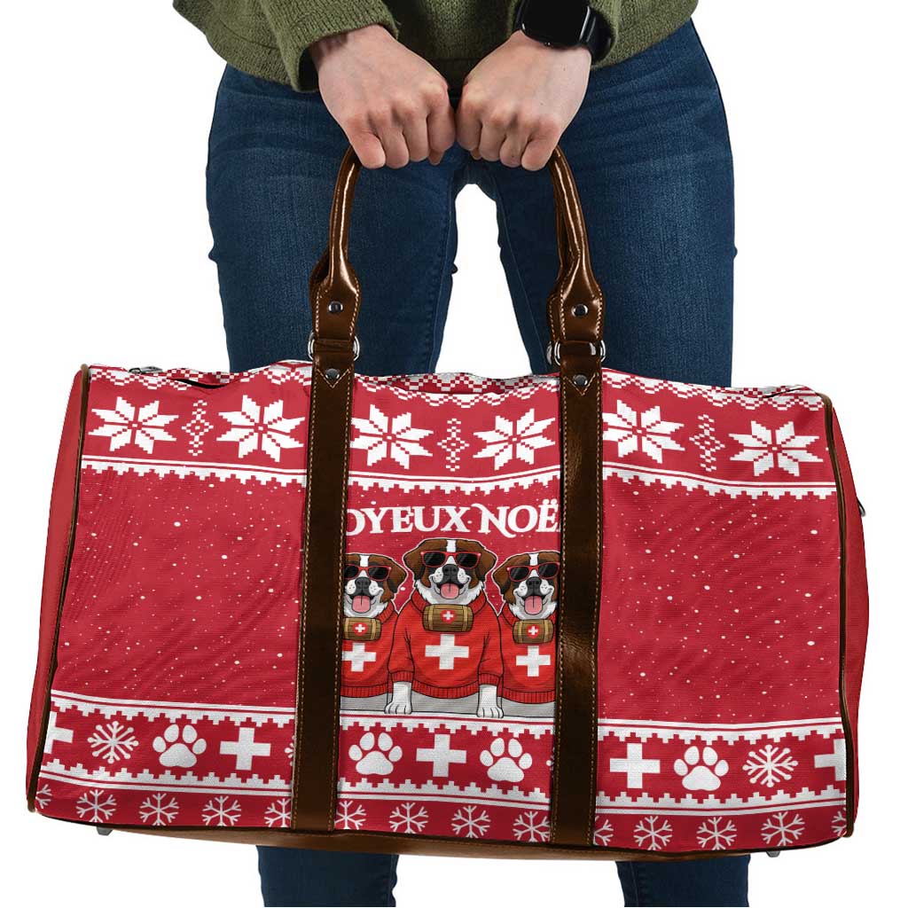 Saint Bernard Dog Switzerland Christmas Travel Bag - Wonder Print Shop