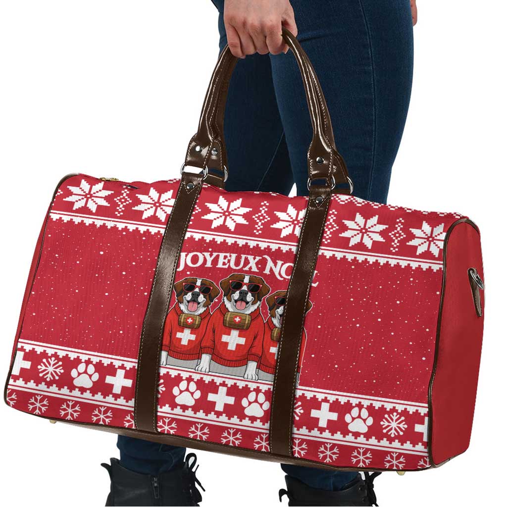 Saint Bernard Dog Switzerland Christmas Travel Bag - Wonder Print Shop