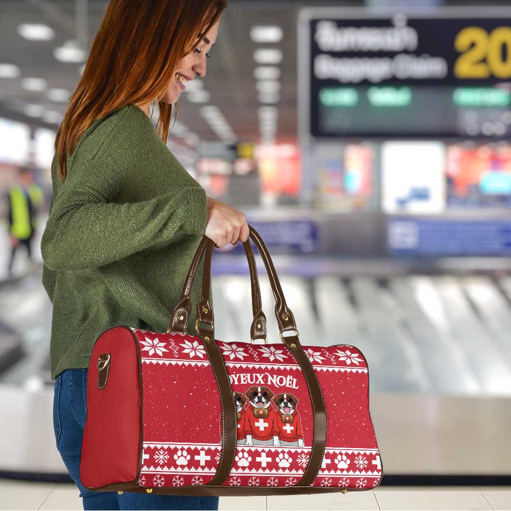 Saint Bernard Dog Switzerland Christmas Travel Bag - Wonder Print Shop