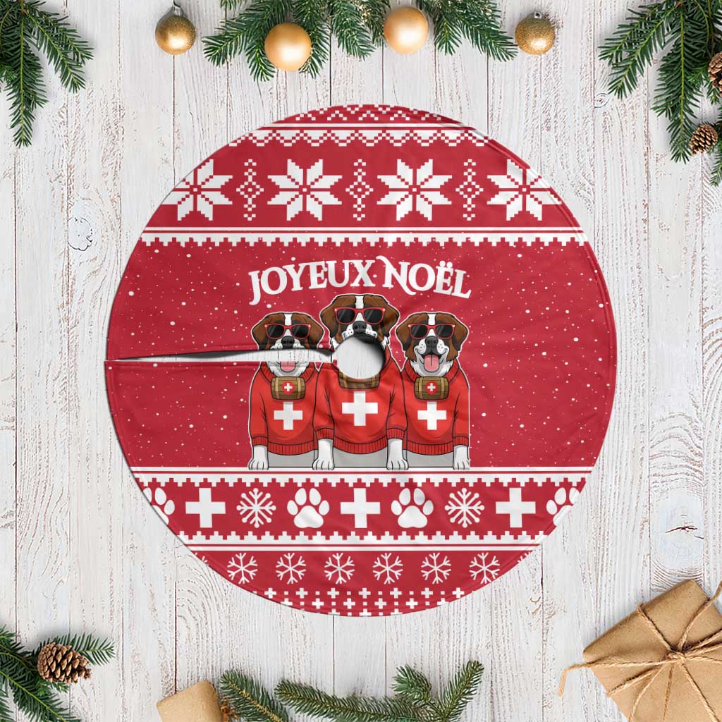 Saint Bernard Dog Switzerland Christmas Tree Skirt - Wonder Print Shop