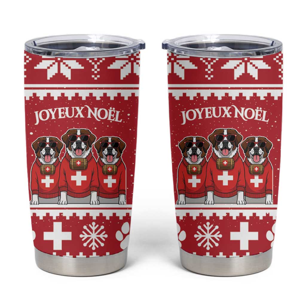 Saint Bernard Dog Switzerland Christmas Tumbler Cup - Wonder Print Shop