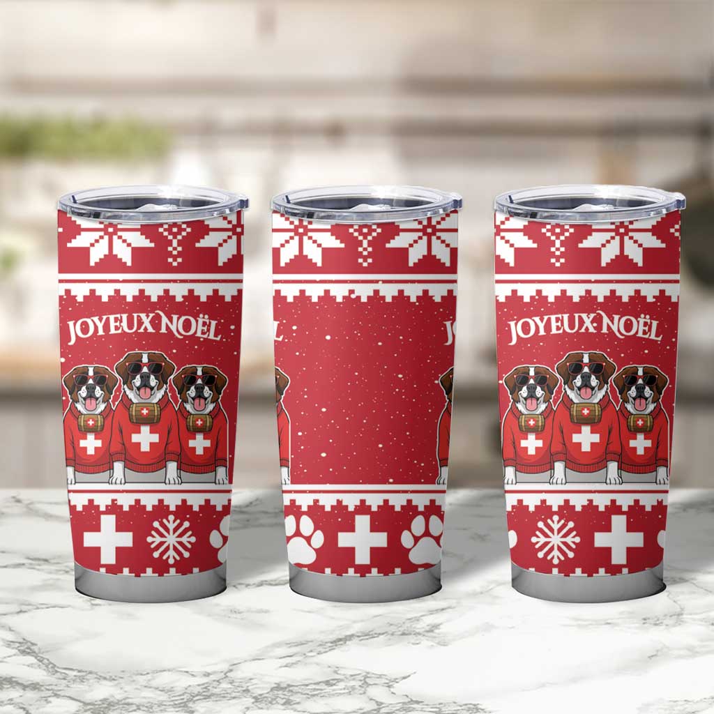 Saint Bernard Dog Switzerland Christmas Tumbler Cup - Wonder Print Shop