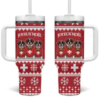 Saint Bernard Dog Switzerland Christmas Tumbler With Handle - Wonder Print Shop